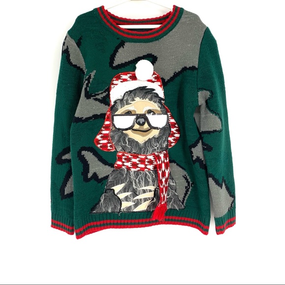 33 Degrees Ski Sloth Ugly Christmas Sweater, (7/8) - Picture 3 of 14